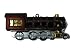 Barcana 6.5-Inch Shatterproof Coffee-Colored Train Engine, Christmas Ornament