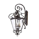 By Metropolitan Lighting- Terraza Villa Aged Patina w/ Gold Leaf Accents Finish Lantern