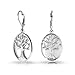 Bling Jewelry 925 Silver Celtic Tree of Life Gemstone Drop Earrings