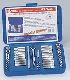 44 Piece 1/4 Dr. Metric & Sae Chrome Hand Socket Tool Set