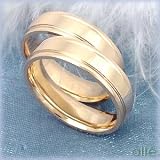 14K Men's Double Banded Wedding Band