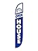 LookOurWay Feather Flag Banner - 12 Feet Tall Advertising Flags for Outside Business and Events Promotion - Swooper Flag Only - Real Estate Flags - Open House Blue (10M1200079)