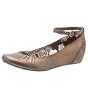 Report Women's Camila Flat with Ankle Strap,Bronze Leather,7.5 M