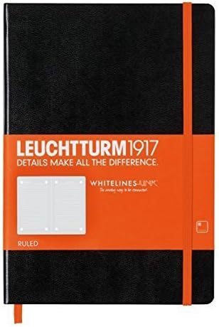 Leuchtturm Whitelines Link Black Medium Ruled
