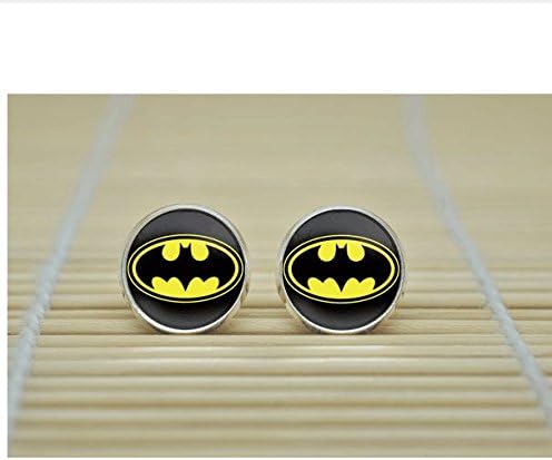 bat Earrings super hero Earrings jewelry glass Cabochon Earrings