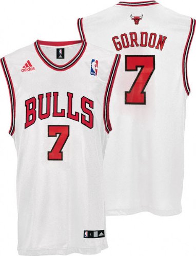 Ben Gordon Jersey: adidas White Replica #7 Chicago Bulls Jersey