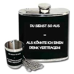 Fun-Shirts & Fun-Artikel Flachmann-Set "Du siehst so aus ..."