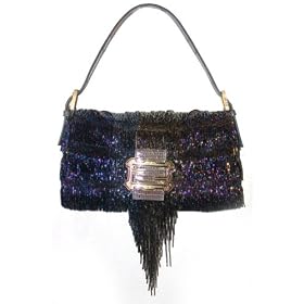 Fendi Jewel-Tone Beaded Fringe Evening Baguette 8BR000-TMA-F0LB0