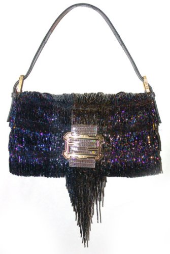 Fendi Jewel-Tone Beaded Fringe Handbag