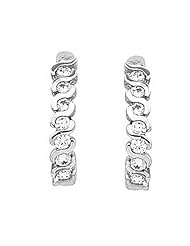 Pair of Platinum Diamond Earrings - 0.42 Ct. -- LIFETIME WARRANTY