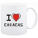 Mug White "I love Caracas " Capitals