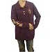 Womens Baby Phat purple long sleeve collared top. 100% authentic hip-hop brand name top with 3 large gold embroidered logos on front and sleeves. Very sharp urban designer top with excellent cutting and gold button on collar.