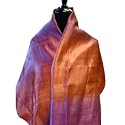 Sirisha Large Thai Silk Scarf - Purple and Firebrick