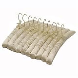 Satin Padded Hangers - Set of 10 Ivory by Richards Homewares