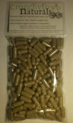CrunchyTown Naturals Organic Lactation Support Capsules PLUS Blend 1 Month Supply 270 Count