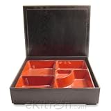 Bento Lacquered Lunch Box w/ Cover No Design (5 Compartments)