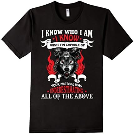 Men's I Know who I Am I Know what I'm Capable T-shirt Large Black