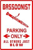 BASSOONIST PARKING sign * street music