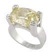 Sterling Silver Oval Cut CZ Ring in Prong Setting