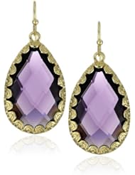 RAIN "Tear Drop" Purple Crystal Earrings