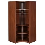 Bush Furniture Universal Wall System Corner Bookcase, Hansen Cherry