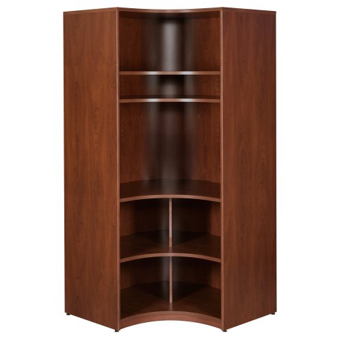 Bush Furniture Universal Wall System Corner Bookcase, Hansen Cherry