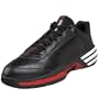 adidas Men's 5th Element Low Basketball Shoe,Black/White/Red,14 M