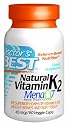 Doctor's Best Natural Vitamin K2 MenaQ7 Vegetable Capsules, 60-Count