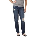 Mossimo® Black Women's Slouchy Skinny Premium Denim Jean - Dark Destructed Wash