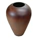 EXP Elite Elegance Handmade Lacquered Mango Wood Flower Vase Rich Mahogany Finish (Thailand)