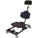 Milagon Brio WS1281 Polyurethane Workseat on Steel Base Chair with 4 Casters, 14" Width x 12" Depth Seat Dimension