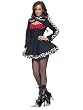 Womens Race Car Driver Costume Black Mini Dress Long Sleeve Sports Theatre Costumes