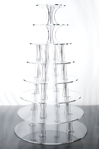 8 Tier Acrylic Cup Cake Stand for Weddings and Parties