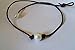Seasidepearls Genuine Freshwater Pearl Choker.16 Brown Leather