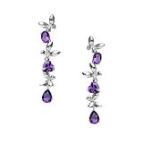 Image of BuyThe Seventeen Magazine Jewelry Collection- Enchanted- A Beautiful Pair Of Butterfly Earrings Made Of Sterling Silver And Genuine Amethyst GemstonesWatch