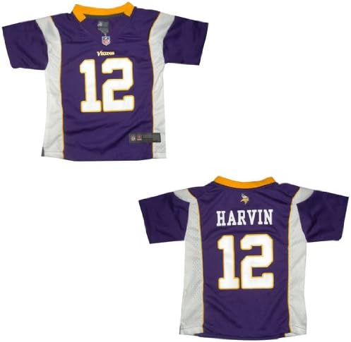NFL Minnesota Vikings Harvin #12 Boys Athletic Short Sleeve Jersey Shirt