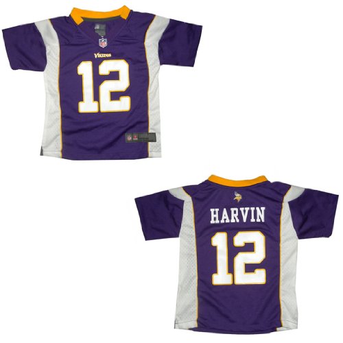 NFL Minnesota Vikings Harvin #12 Boys Athletic Short Sleeve Jersey Shirt