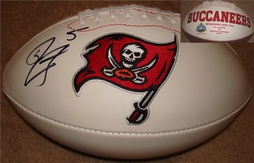 Josh Freeman Autographed/Hand Signed Tampa Bay Buccaneers Logo Football