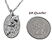 Glamour Girl Gifts Inspirational Silver Tone I Keep a Close Watch on This Heart of Mine Gun Charm Necklace - INSCRIBED ON BOTH SIDES