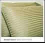 Royal Hotel's 1200 Thread Count 4pc King Size Bed Sheet Set 100% Egyptian Cotton, Sateen Stripe, Deep Pocket, 1200 TC, Stripe Sage-Green
