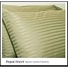 Royal Hotel's 1200 Thread Count 4pc King Size Bed Sheet Set 100% Egyptian Cotton, Sateen Stripe, Deep Pocket, 1200 TC, Stripe Sage-Green