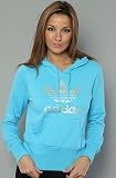  : adidas The Trefoil Hoody in Light Aqua hood ,Sweatshirts for Women
