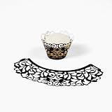 Laser Cut Cupcake Collars in Black (2 dz)
