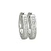 14K White Gold 1/4 ct. Princess Cut Diamond Hoop Earrings