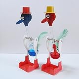水飲み鳥【日本製】　幸福鳥 ハッピーバード　ペア（赤＆青）