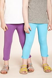 2 Pack - Autograph Cotton Rich Bow Hem Leggings