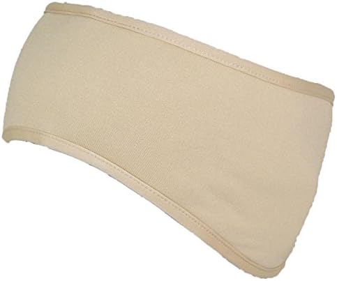 Elysiumland Adult Soft Stretchy Headband/Warmer W/Fleece Lining (One Size) - Beige