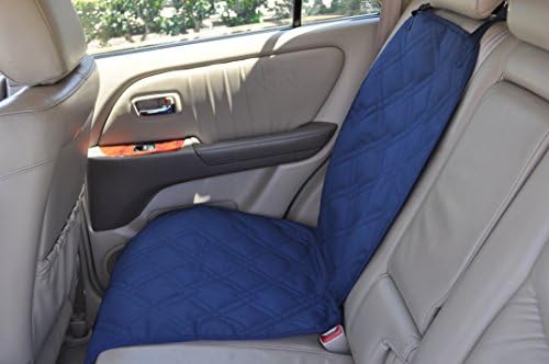 Backseat Protector for Baby Seat by Rumbi Baby. Made of Durable Quilted Fabric, Waterproof and Machine Washable - Blue.