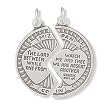 Mizpah Coin with Verse to Share, Two-Piece Sterling Silver Charm