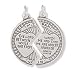 Mizpah Coin with Verse to Share, Two-Piece Sterling Silver Charm